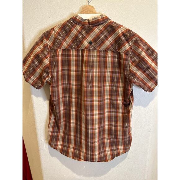 Prana Men’s Short Sleeve Button Up Shirt with Cheat pockets, plaid XLarge - Picture 4 of 4